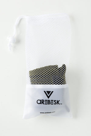 Army Green Grip Socks in Arebesk Wash Bag