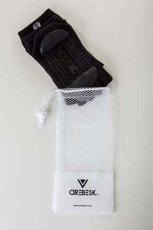Open Toe Phish Net Grip Socks in Arebesk Wash Bag