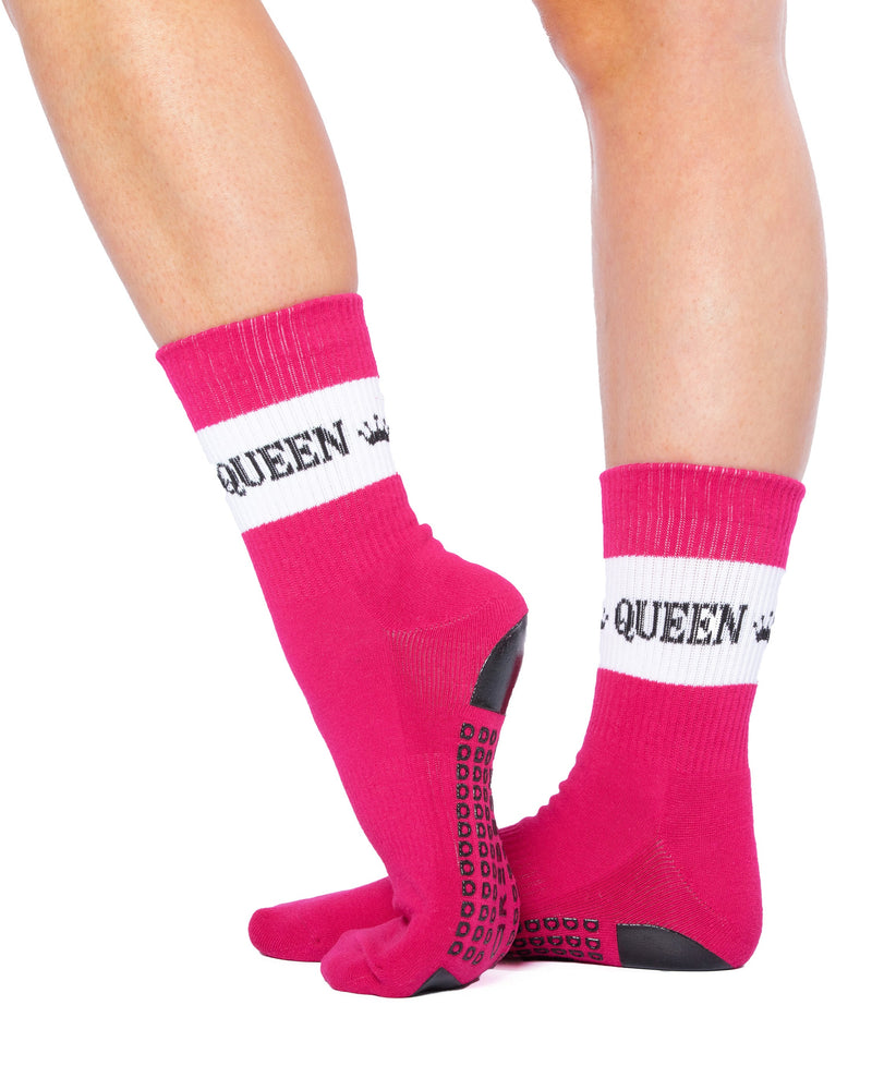 Pilates Queen Crew Grip Sock