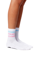 Too Glam to Give a Damn Crew Grip Sock
