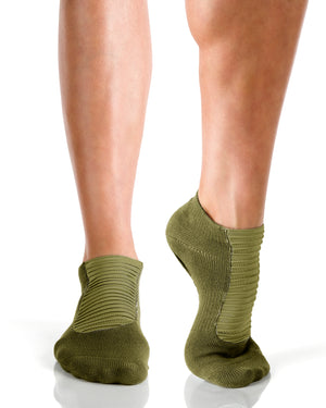 Arebesk Army Green Grip Socks with Closed Toe