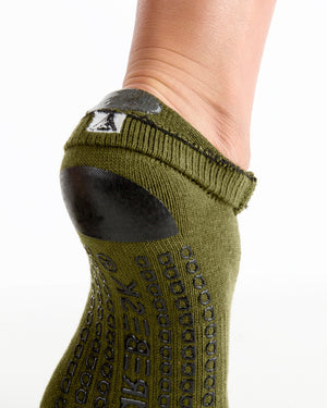 Army Green Grip Socks by Arebesk