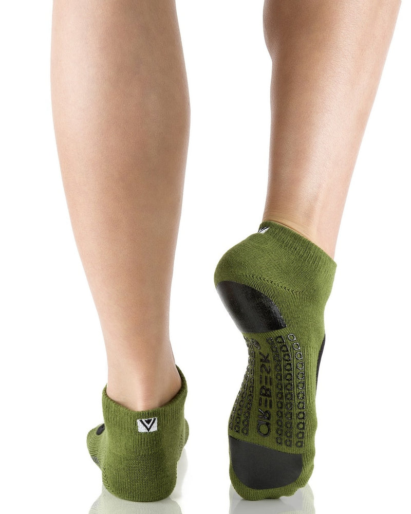 Army Colored Fishnet Grip Socks Sole Design