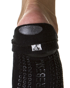Back View of Black Phish Net Grip Socks by Arebesk