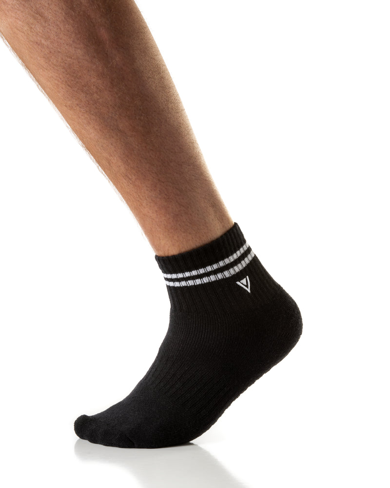 CB™️ White Cross Grip Socks (Black Cross)